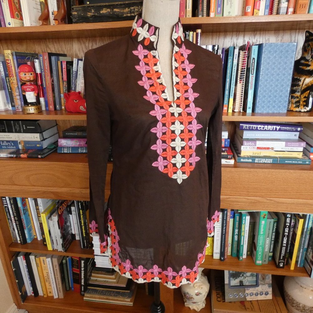 Tory Burch Chocolate Brown Boho Tunic